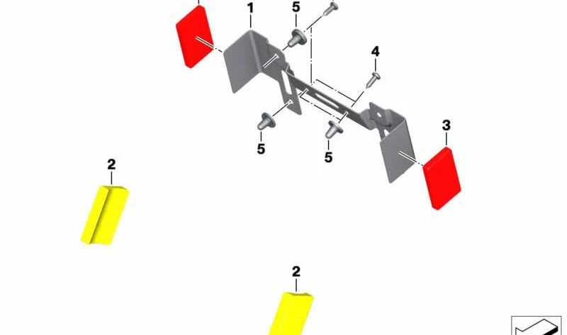 Portatarga posteriore OEM 63147680010 per moto BMW R 1200 RT, R 900 RT, R 1200 ST. BMW Motorrad originale.
