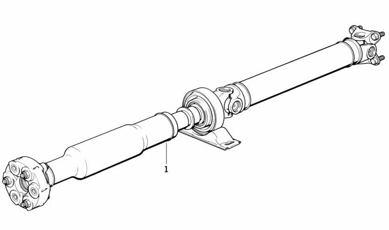 Árbol de transmisión automático OEM 26111225717 para BMW E30. Longitud 1337 mm. Compatible con modelos con cambio automático. Original BMW.