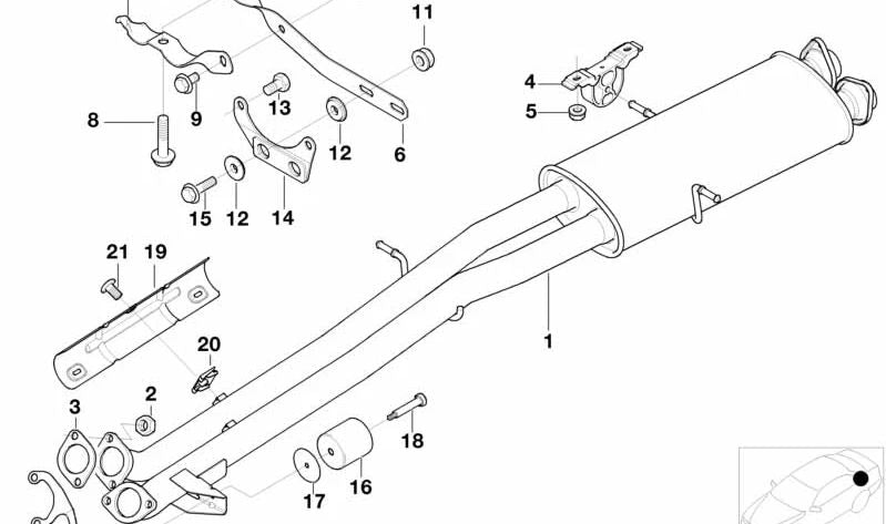 Amortiguador de vibraciones OEM 18107509368 para BMW F25, F26, E53. Original BMW.