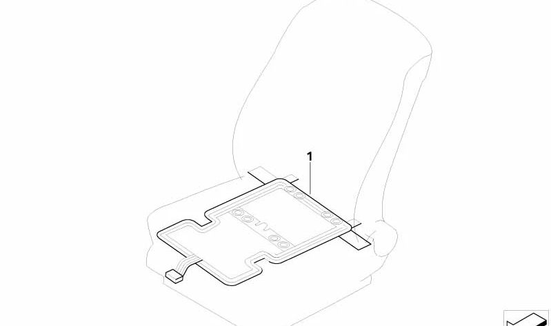 ALMOHADILLLA CAPTEUR OFFICIEL SIÈGE AVANT OEM 65779171319 pour BMW E70, E70N, E71, E72. BMW d'origine.