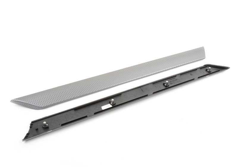 Juego de molduras decorativas en aluminio OEM 51417896090 para BMW E46. Original BMW.