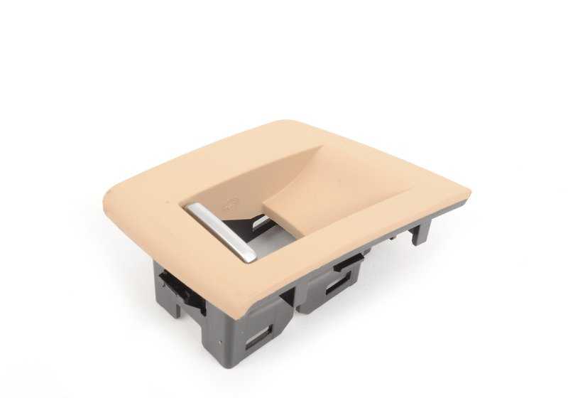 Embellecedor interruptor elevalunas izquierdo OEM 51417225891 para BMW F10, F10N, F11, F11N, F18. Color beige veneciano. Original BMW.