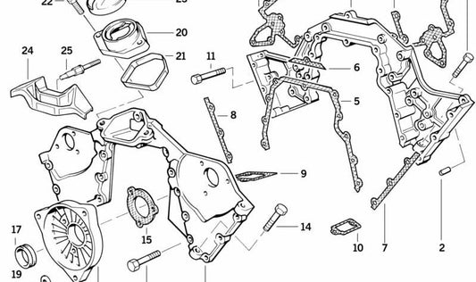 Junta da tampa da corrente sem amianto para BMW E32, E31 (OEM 11141733430). BMW original