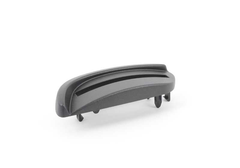 Embellecedor derecho negro OEM 52108242836 para BMW Serie 3 E46. Pieza original para sistema de asiento delantero (respaldo y mecanismo de desbloqueo). Original BMW.