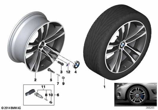 Black Light Letre Jet Uni per BMW 3 F34 Series, F34N (OEM 36118094687). BMW originale.