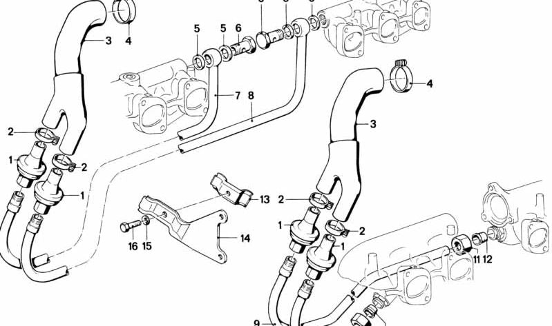 Conselho de penalidade da BMW Series 3 E21, Série 5 E12, E28, Série 6 E24, Série 7 E23, E38, E65 (OEM 07119963354). BMW original.