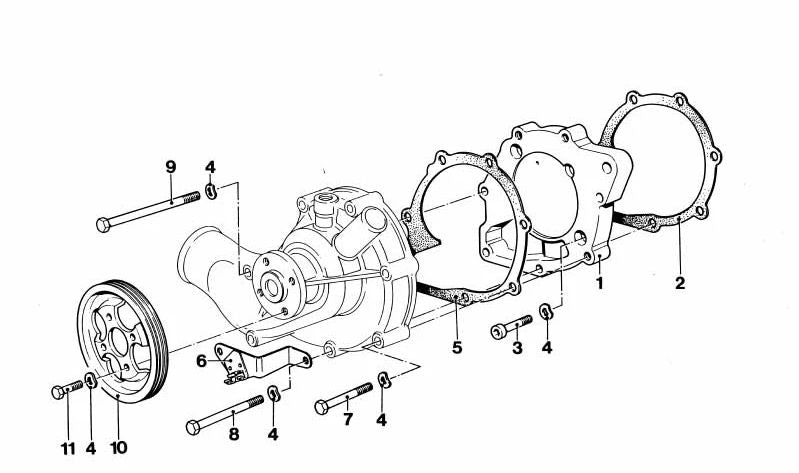 OEM refrigeration flange 11511304108 for BMW E26. Original BMW piece. Compatible with 1st E26 models (M1). Ideal for S38 motor cooling system.