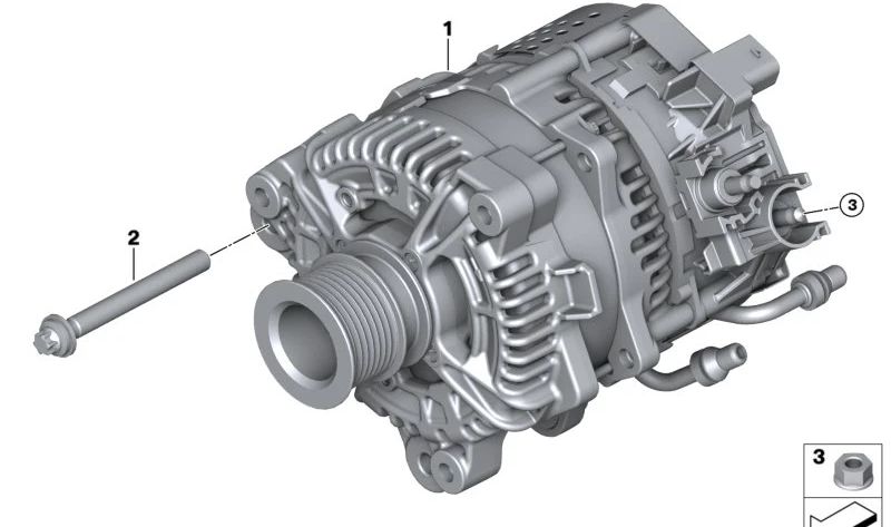 RP Generator for BMW G42, G20, G21, G22, G23, G26, G30N, G31N, G32N, G01N, G02N, G05, G18, G06, G07 (OEM 12318490540). Genuine BMW