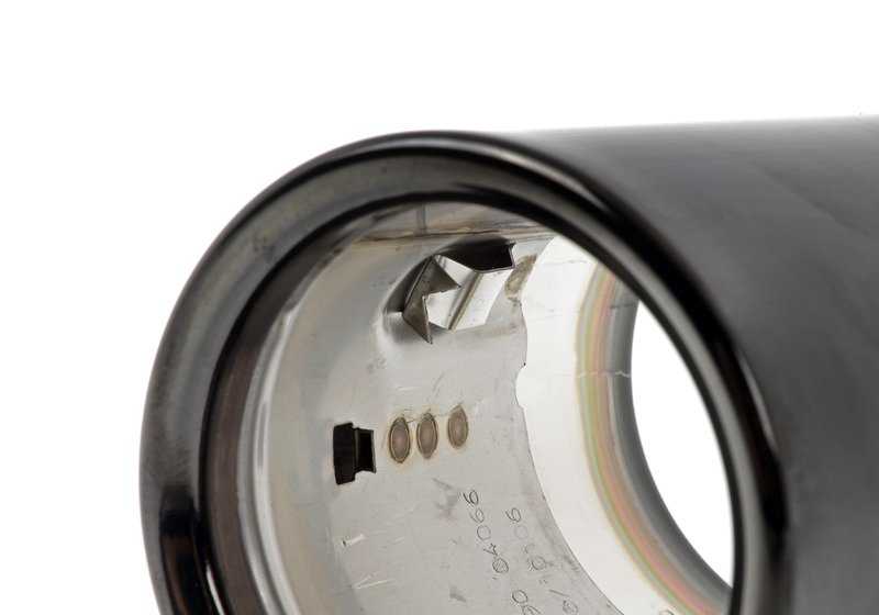 Embellecedor de tubo de escape trasero negro OEM 18307849341 para BMW Serie 5 M5 F10, Serie 6 M6 F06, F12, F13... y más. Original BMW.