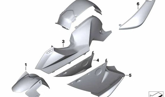 Remate de depósito OEM 46637693355 para BMW F 800 GT, F 800 S, F 800 ST, F 800 R. Original BMW Motorrad.