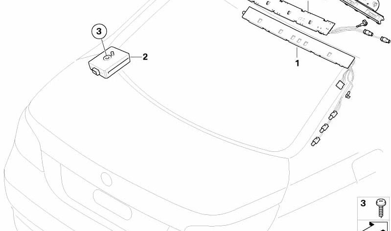 Filtro de interferencias OEM 65206938966 para BMW E60 y E60N. Componente original del sistema de antena. Original BMW.