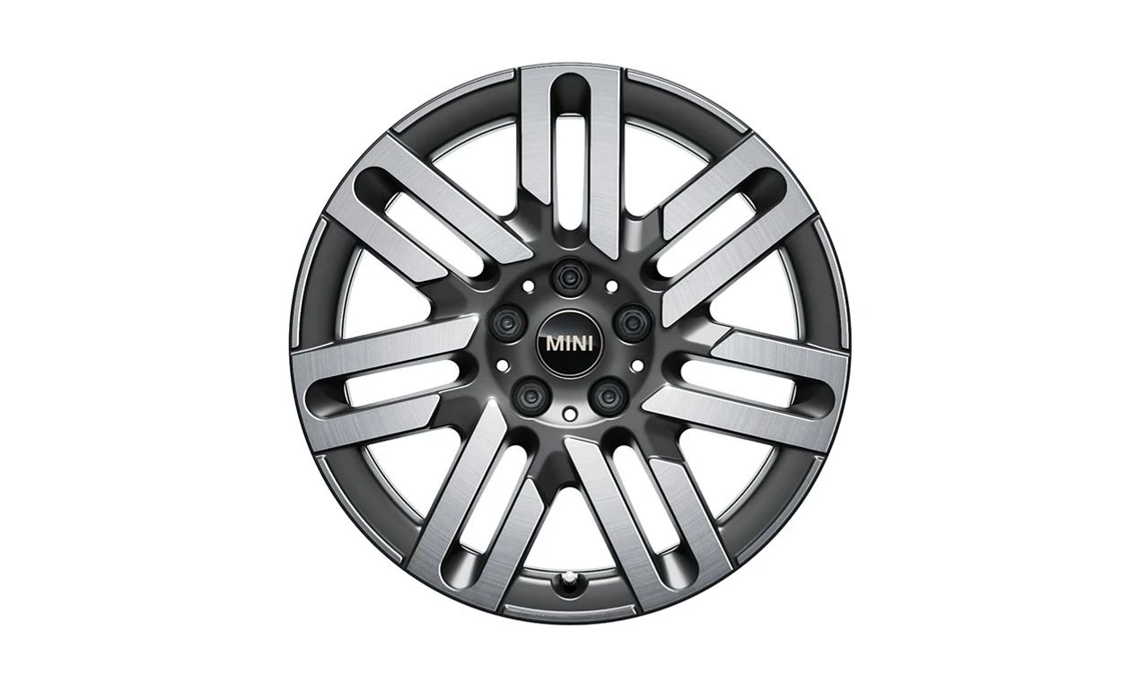 Llanta de aleación ligera 7Jx17 H2 ET47 gris spectre OEM 36115A3E6A6 para MINI F65, F66 y Cabrio F67. Original MINI