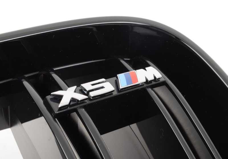 Rejillas decorativas negras de alto brillo para BMW X5 F85 (OEM 51712354497). Original BMW