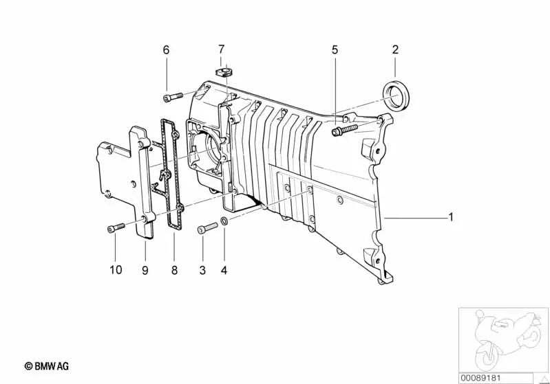 Cylinder head screw with washer for BMW E39, E65, E52, K41, K30, R21, R22, R28 (OEM 07119906058). Original BMW