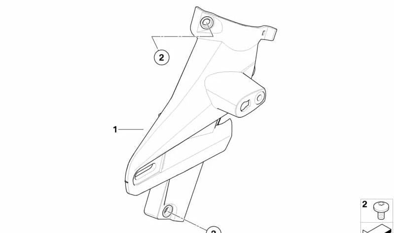 Portafaro derecho OEM 46637685504 para motos BMW F 800 R (K73, 2009–2014). Original BMW Motorrad.