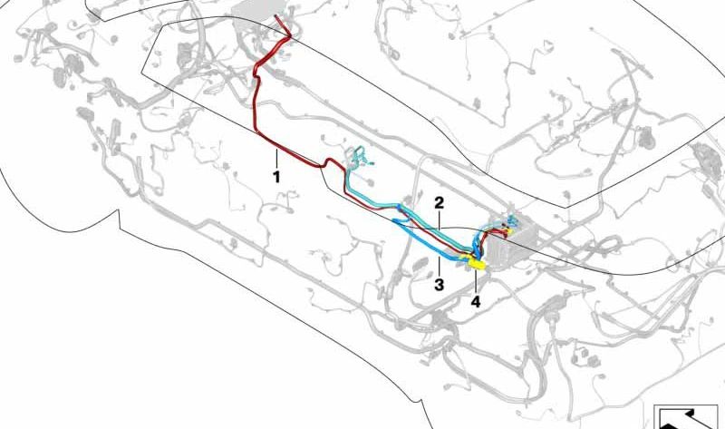 Cavo di riserva USB1 per BMW I01, I01N (OEM 611119355831). BMW originale