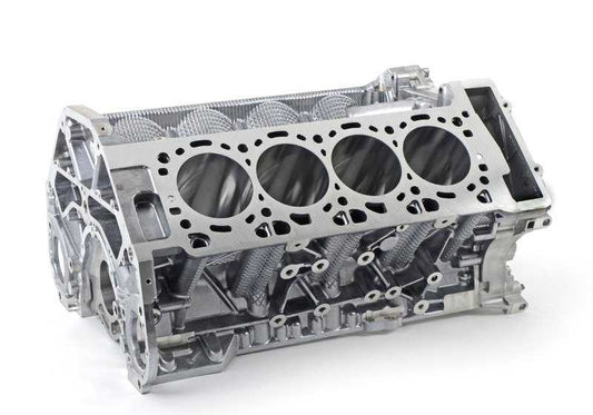 Bloque motor completo con pistones OEM 11112296653 para BMW E70 (X5 M) y E71 (X6 M). Compatible con motores S63. Original BMW.