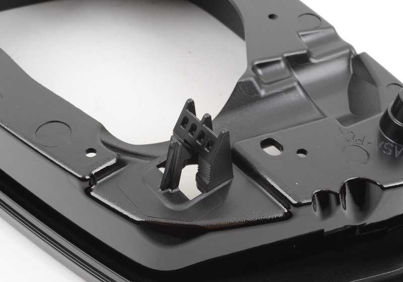Soporte derecho de retrovisor exterior Shadow Line OEM 51167308646 para BMW F07, F10, F11, F06, F12, F13, F01, F02. Compatible con múltiples versiones de Serie 5, 6 y 7. Original BMW.