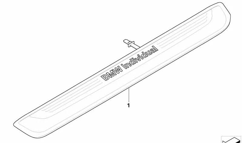 Right Stirrup Embelliar OEM 51477896636 for BMW E63, E63N, E64, E64N. Original BMW.