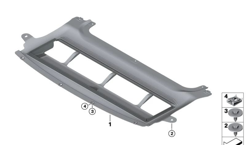 Nut with safety clip OEM 07147330002 for BMW E81, E82, E88, F23, F45, F46, F87, E90, E91, E92, E93, E84, E89 and Mini F57. Original BMW and Mini.