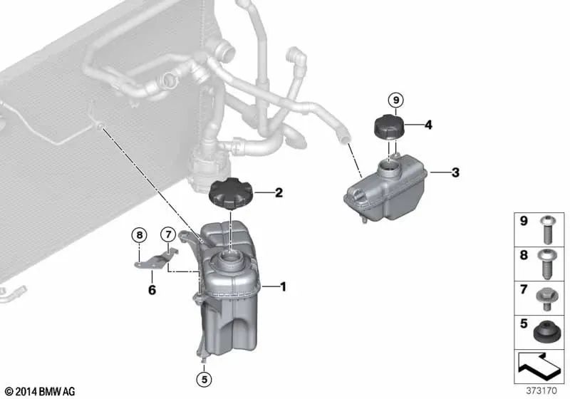 Vergütungseinlagenunterstützung für BMW F87N Serie 2, F80, F80N Serie 3, F82, F82N, F83, F83N Series 4 (OEM 17117850460). Original BMW