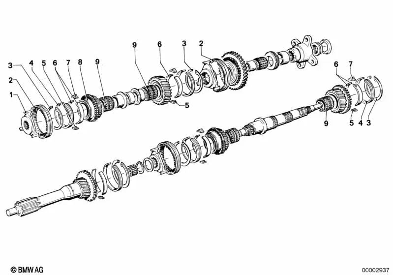 Segmento de bloqueo OEM 23231200773 para BMW 1502-2002tii, 1500-2000CS, Serie 5 E12. Original BMW.