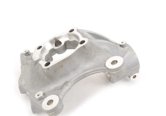 Soporte de mangueta izquierda OEM 31212283435 para BMW E82, E90, E90N, E92, E92N, E93, E93N. Original BMW.