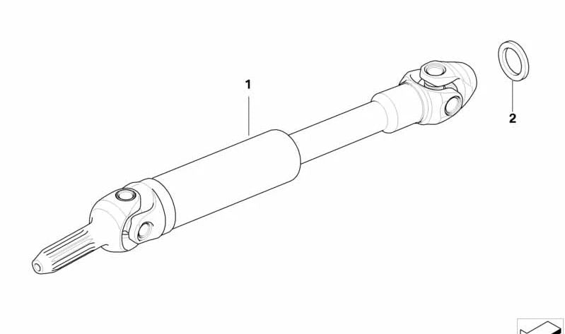Cardan Tree OEM 26117675684 Para motocicletas BMW K1200S, K1200R, K1200R Sport, K1200GT. BMW Motorrad original.