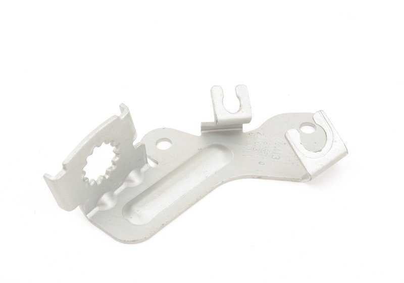 Soporte izquierdo para latiguillo de freno OEM 34302283571 para BMW E82 M Coupé, E90 M3, E92 M3. Compatible con modelos con motor S65 y N54. Original BMW.