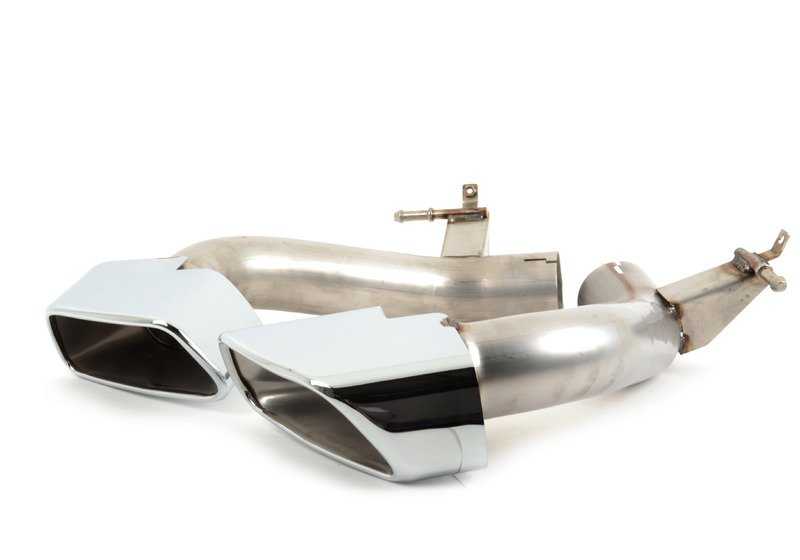 Chromabgasschwanz M Leistung OEM 18302349213 für BMW x5 F15. Verbessern Sie den sportlichen Aspekt mit Zylindern vom Typ 8. Original BMW.