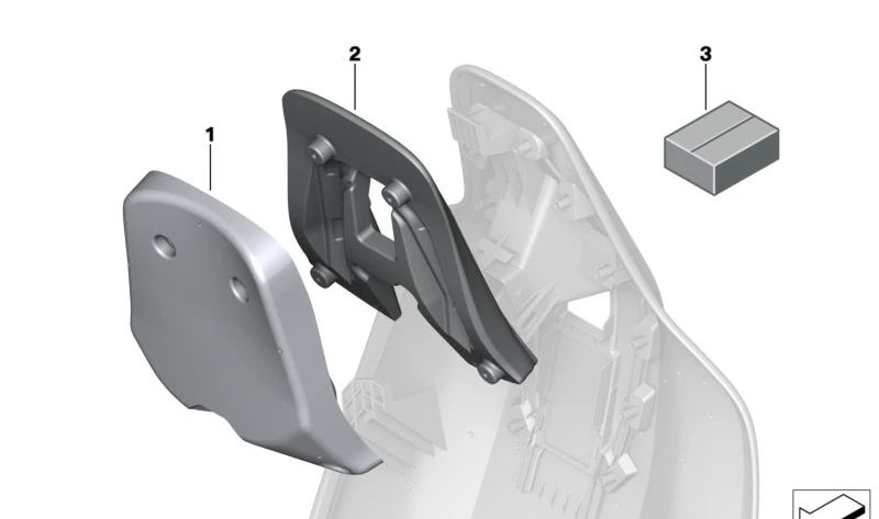 Pieza de fijación para sistema de audio OEM 52109109917 para BMW iX1 I20 xDrive (modelos CFXE2). Compatible con versiones 4011, 4012, 5021, 5022, 6031 y 6032. Original BMW.