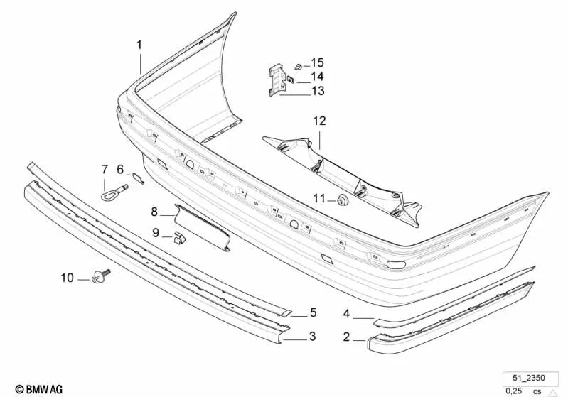 Misturador preparador esquerdo para BMW Série 7 E38 (OEM 51128211581). BMW originais.