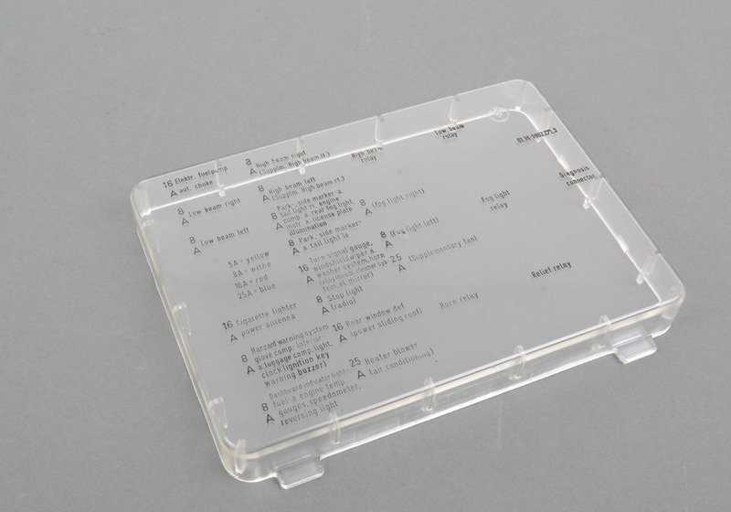 Tapa de caja de fusibles OEM 61131362271 para BMW E12, E24, E23. Original BMW.