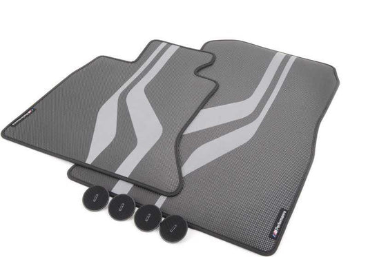 Alfombrillas delanteras M Performance OEM 51472365217 para BMW Serie 5 F10, F11, F10 LCI, F11 LCI. Original BMW.
