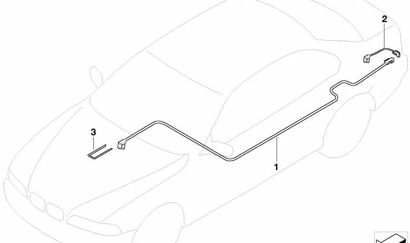 Cable de conexión para cargador de CD OEM 61126904074 para BMW E46 {316i, 316Ci} en todas sus versiones y configuraciones. Longitud de 590mm. Original BMW.
