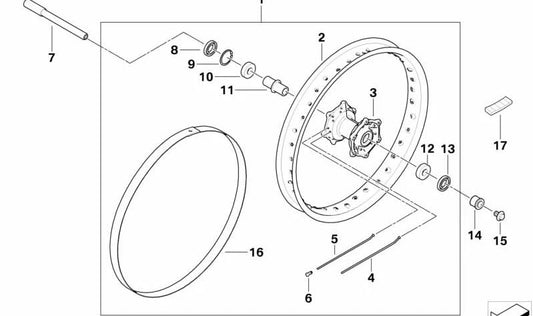 Front semi -front OEM 36317713558 for bmw f 800 gs motorcycles, F 800 GS Adventure, F 650 GS (K72, K75). Original BMW Motorrad.