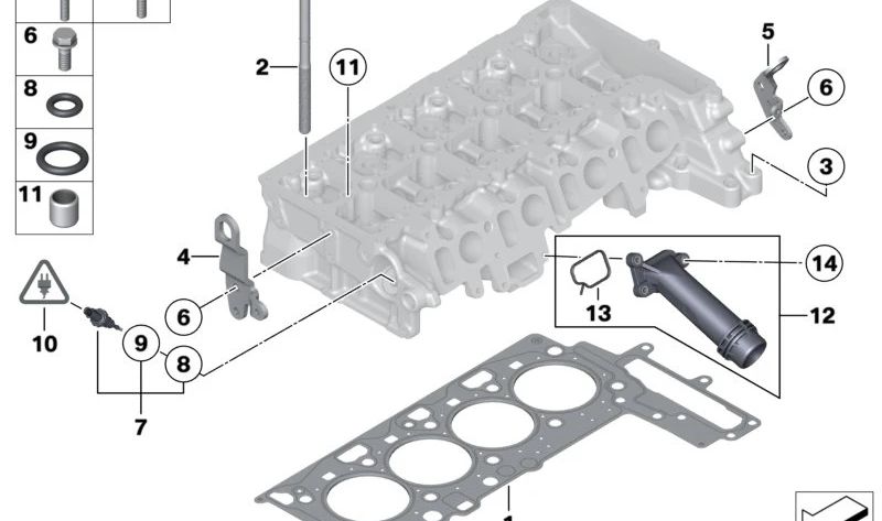 Junta perfilada (Profildichtung) OEM 11127810712 para BMW F20, F21, F22, F30, F31, F34, F32, F33, F36, F07, F10, F11, F06, F12, F13, F01, F02, E84, F25, F26, E70, F15, E71, F16. Original BMW.