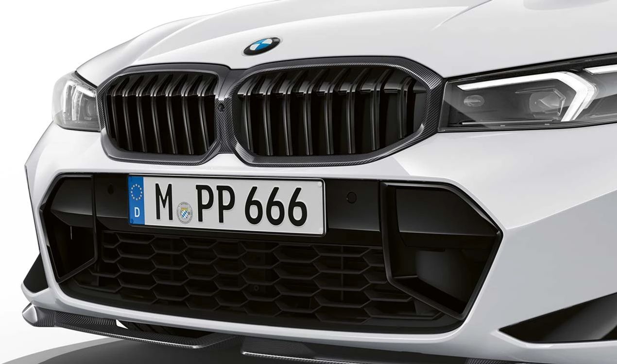 OEM 51719632873 Grill avant en carbone pour BMW 3 G20N Series, G21N, G28N. Accessoire BMW d'origine.