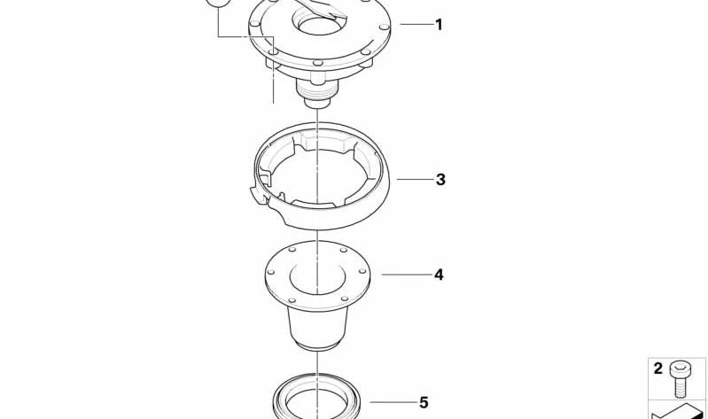 Tubo de introducción OEM 16117721638 para motos BMW G 650 GS, G 650 GS Sertão. Original BMW Motorrad.