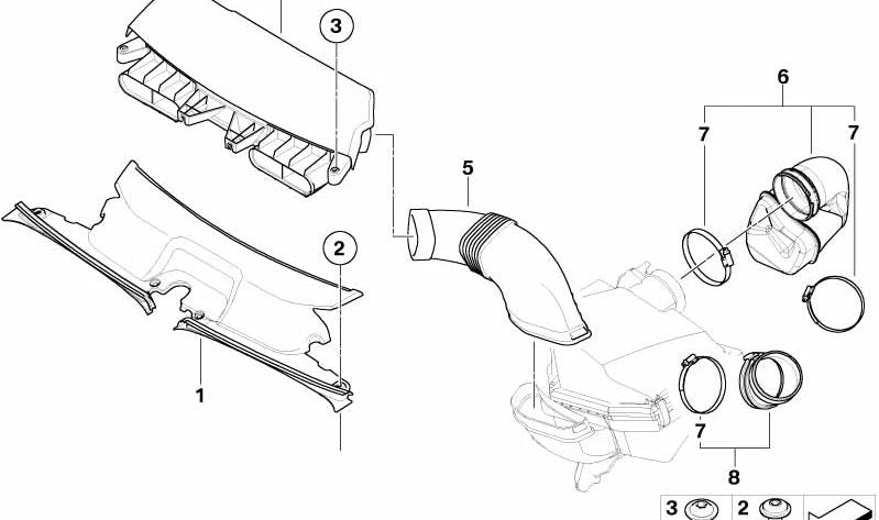 Fole para BMW X3 E83N (OEM 13713422609). BMW original