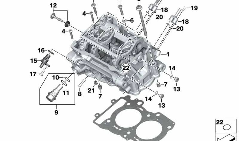 Junta tórica (O-Ring) OEM 07147007916 para BMW Motorrad R1200GS, R1200R, R1200RT, R nineT, F800GS, F700GS, K1200S, K1300S, S1000RR, S1000XR, G310GS, G310R. Original BMW Motorrad.