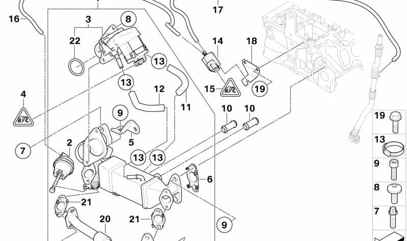 Soporte (Halter) OEM 11717803614 para BMW E81, E82, E87, E88, E90, E91, E92, E93, E60, E61, F07, F10, F11, F01, F02, E84, E83, E70, E71. Original BMW.