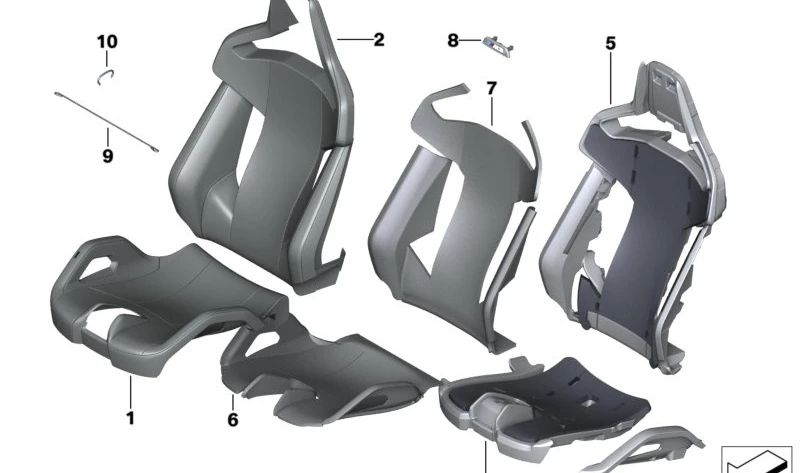Right Seat Foam Part for BMW G87, G80, G81, G82, G83, F90N, F91, F92, F93 (OEM 52108747248). Original BMW