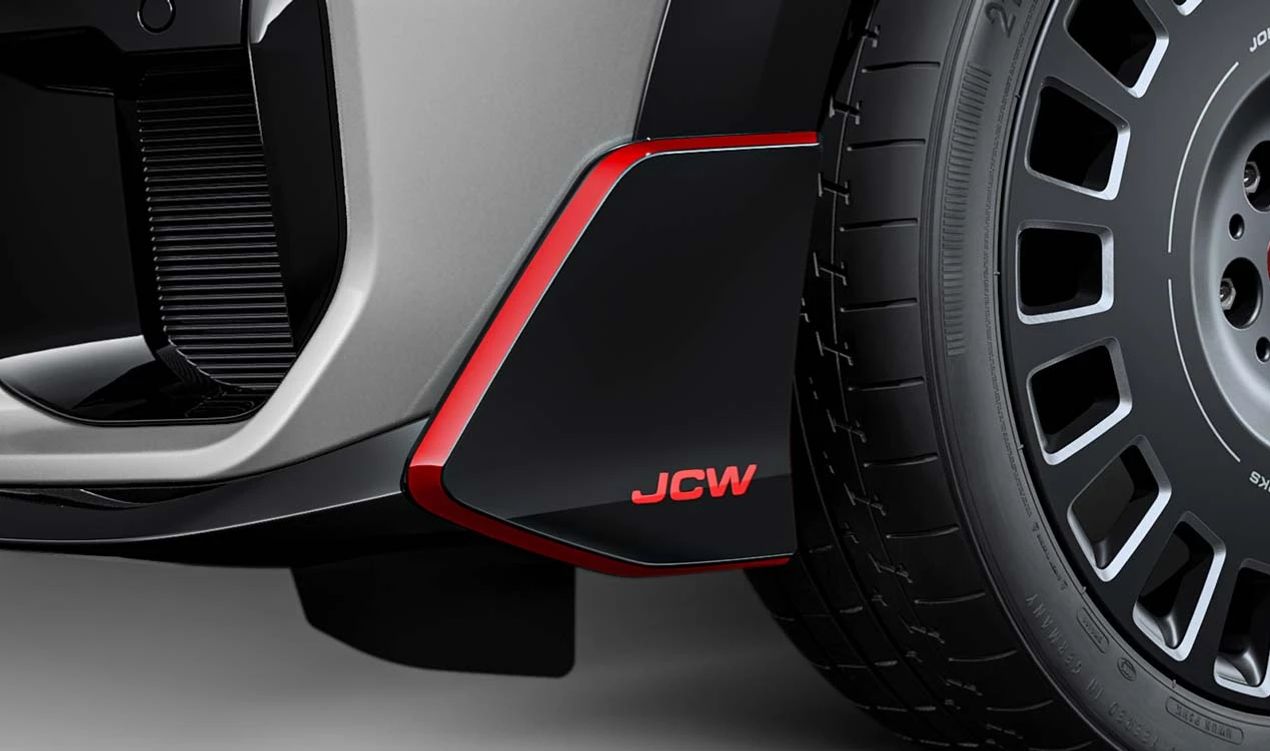 Aleta aerodinámica delantera izquierda JCW negro alto brillo OEM 51115B3A2C5 para MINI F65, F66, Cabrio F67… y más. Original MINI.