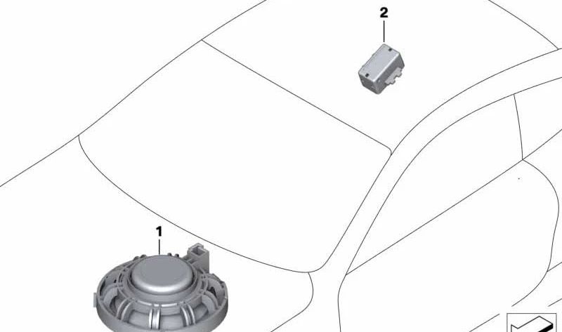 Micrófono OEM 84109298589 para BMW F90 (M5) y G30 (518d, 520d). Compatible con sistema manos libres. Pieza original BMW.