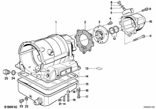 Junta freno libre de asbesto OEM 24111209850 para BMW E21, E30, E12, E28, E24, 2500-3.3Li, E23. Original BMW.
