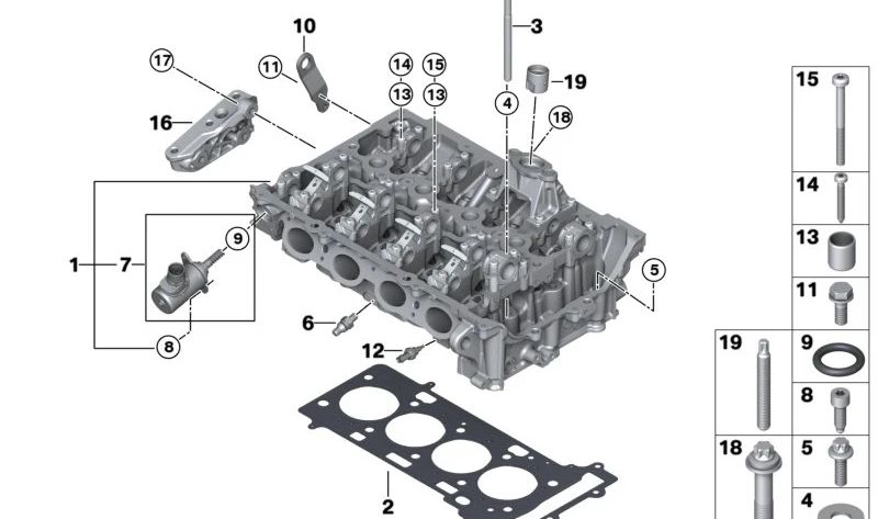 Suporte ao motor direito OEM 11128691847 para BMW F70, U06, U11, U12, U10 e Mini F65, F66, U25. BMW original e mini.
