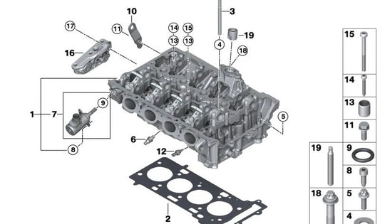 Cyt Scheda 0,80 mm OEM 11121021240 per BMW F70, F74, F78, U06, U11. Compatibile con modelli 1 °, 2er e X1 con motore B48N. BMW originale.