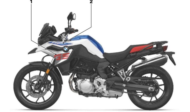 Cubierta decorativa lateral izquierda OEM 51147914745 para BMW Motorrad F 750 GS (FK80, 0B08) años 2018-2023. Original BMW Motorrad.