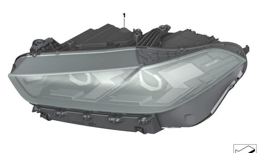 Faro LED AHL derecho OEM 63115A78402 para BMW X5 F95N, G05N y X6 F96N, G06N. Original BMW.